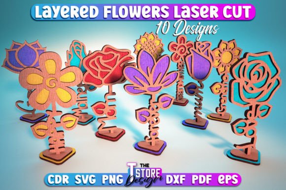 Download Layered Flower Laser Cut SVG | Laser SVG - Flower laser cut Collection