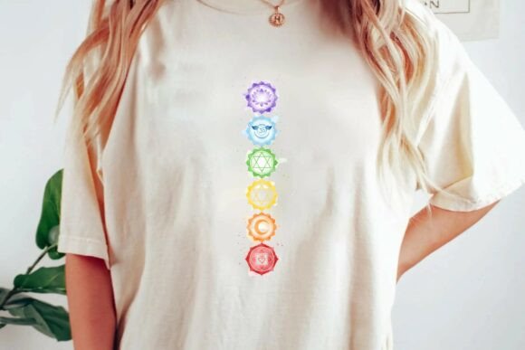 Download Vertical Watercolor 7 Chakras Spiritual Meditation Yoga Design Png - Spiritual Collection