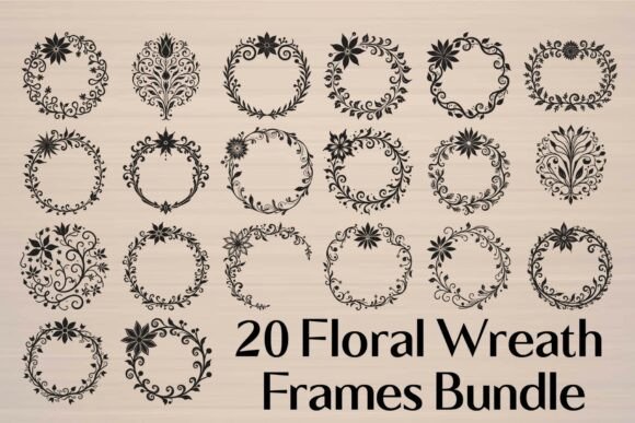 Download Floral Wreath Frames Bundle - Premium Resources