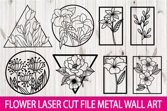 Download Flower Laser Cut Metal Wall Art Bundle - Premium Bundle