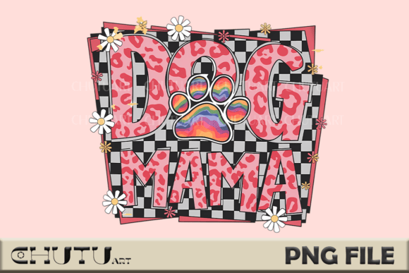Download Dog Mama - Retro Checkered &amp; Leopard - Premium Bundle