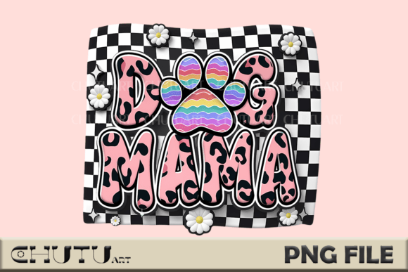 Download Dog Mama - Retro Checkered &amp; Leopard - Premium Bundle