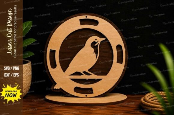 Download Bird Round Stand Nature Home Decor Laser - Home decor laser Collection